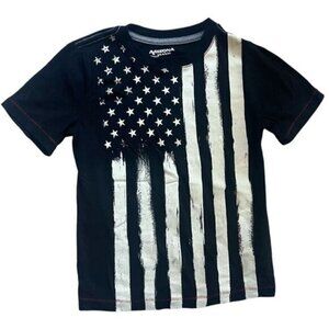 Youth Boys Arizona American Flag Burnout Graphic Tee Shirt - Sz 6